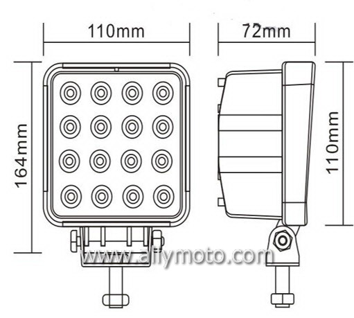 48W LED Driving Light Work Light 1008